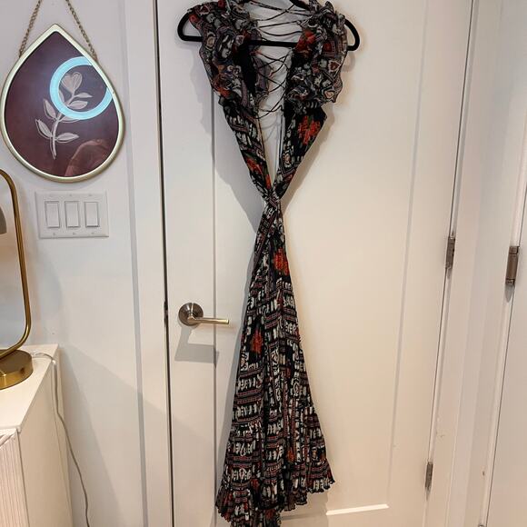 NWT Anthropologie Let Me Be Ruffle Tie Back Dress Medium MSRP $235 - Picture 2 of 12